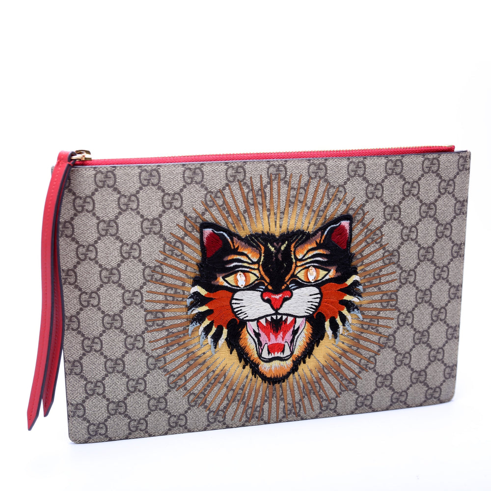 GG Supreme Angry Cat Zip Pouch 476411