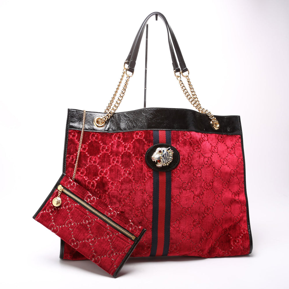 GG Velvet Rajah Tote