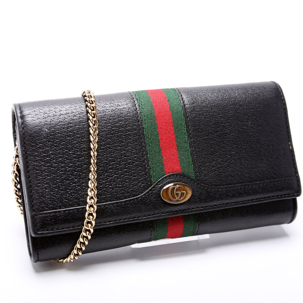 Ophidia Leather Chain Wallet 546592