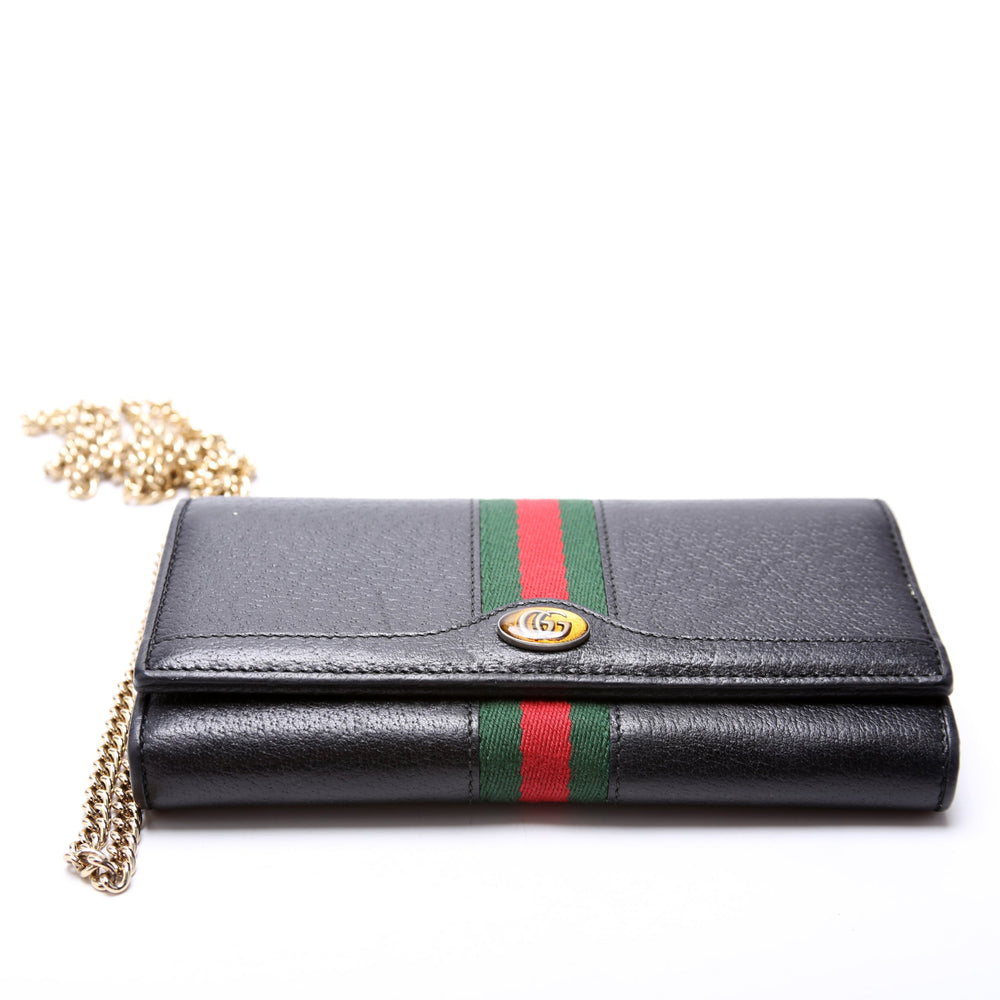 
                      
                        Ophidia Leather Chain Wallet 546592
                      
                    