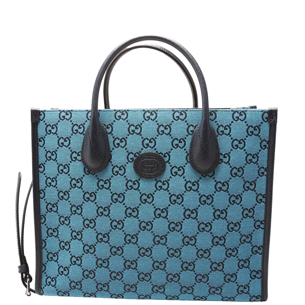 GG Canvas Interlocking GG Small Tote