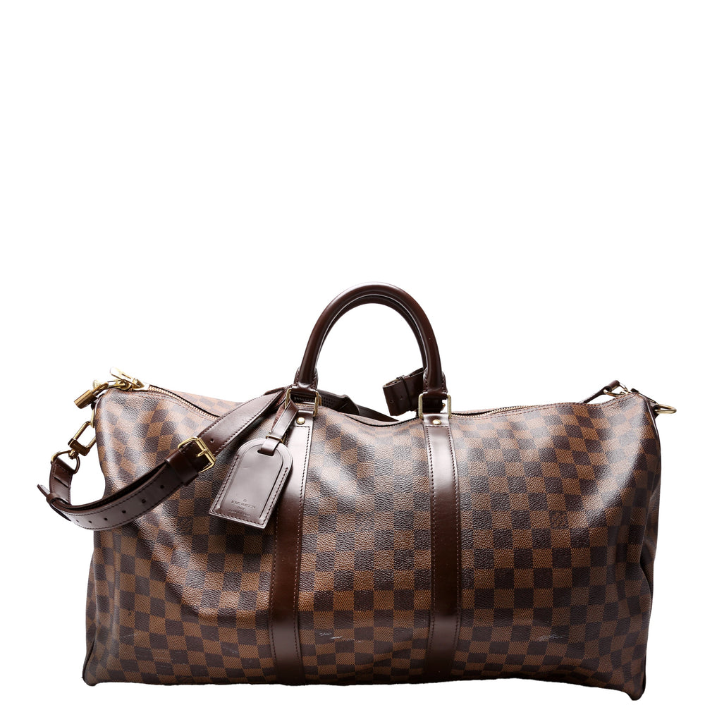 Keepall 55 Bandouliere Damier Ebene