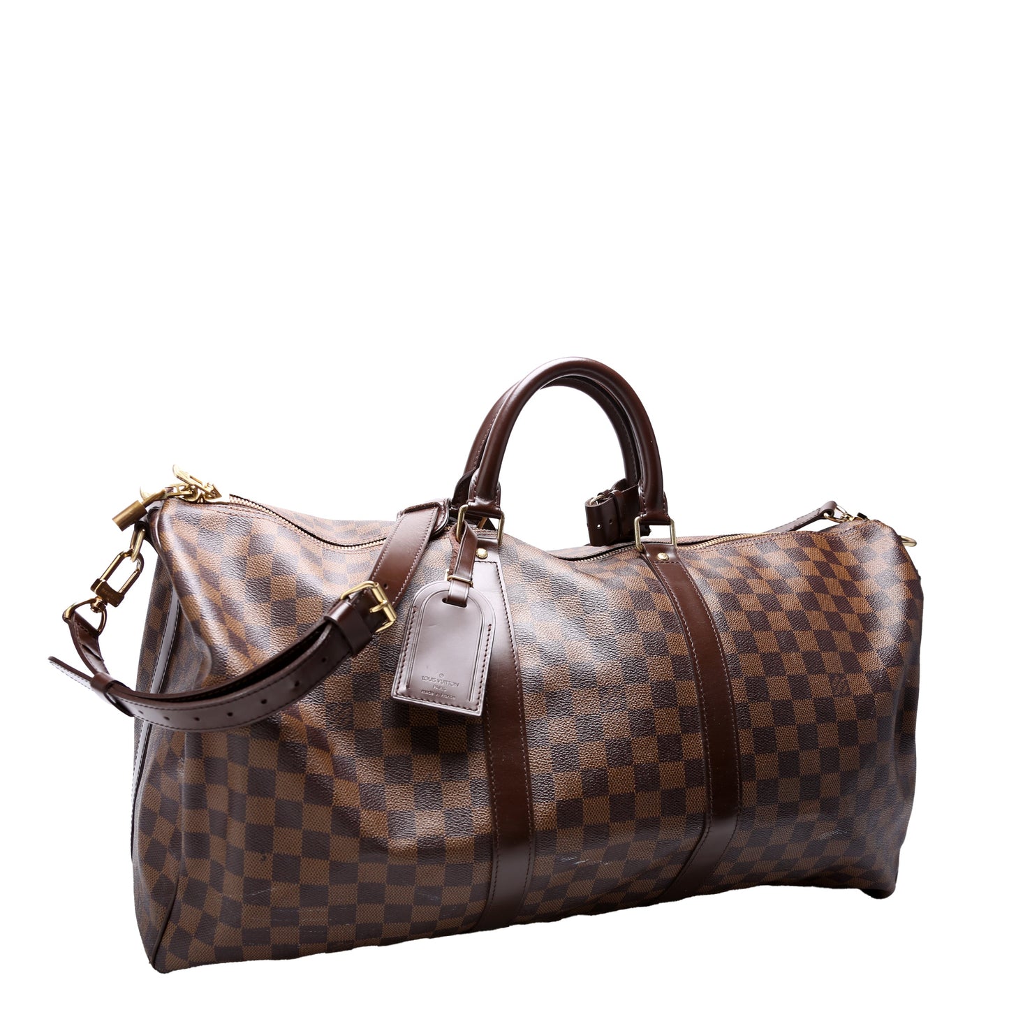 Keepall 55 Bandouliere Damier Ebene