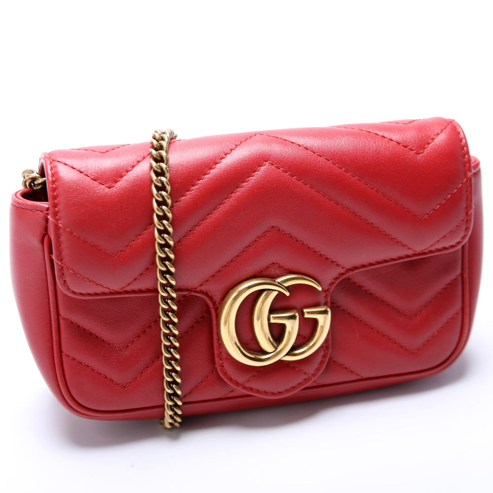 Marmont Leather Super Mini Flap Red