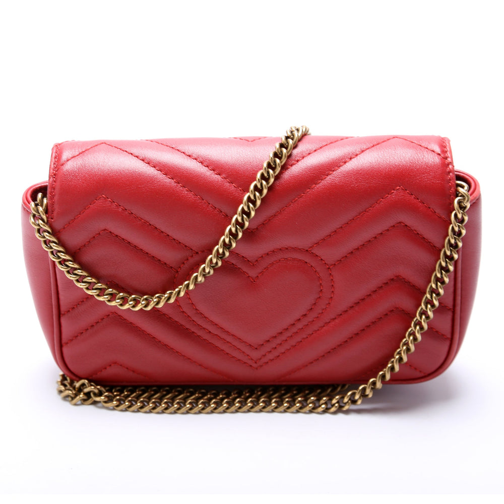 
                      
                        Marmont Leather Super Mini Flap Red
                      
                    