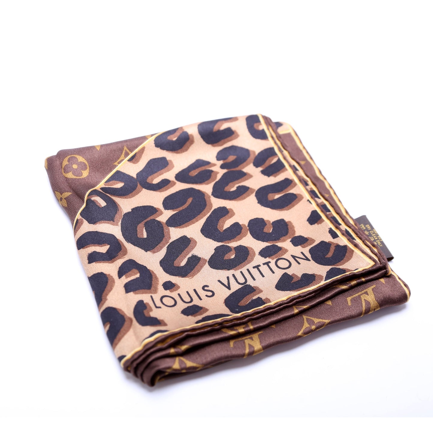 Monogram/Leopard Silk Square Scarf 66CM