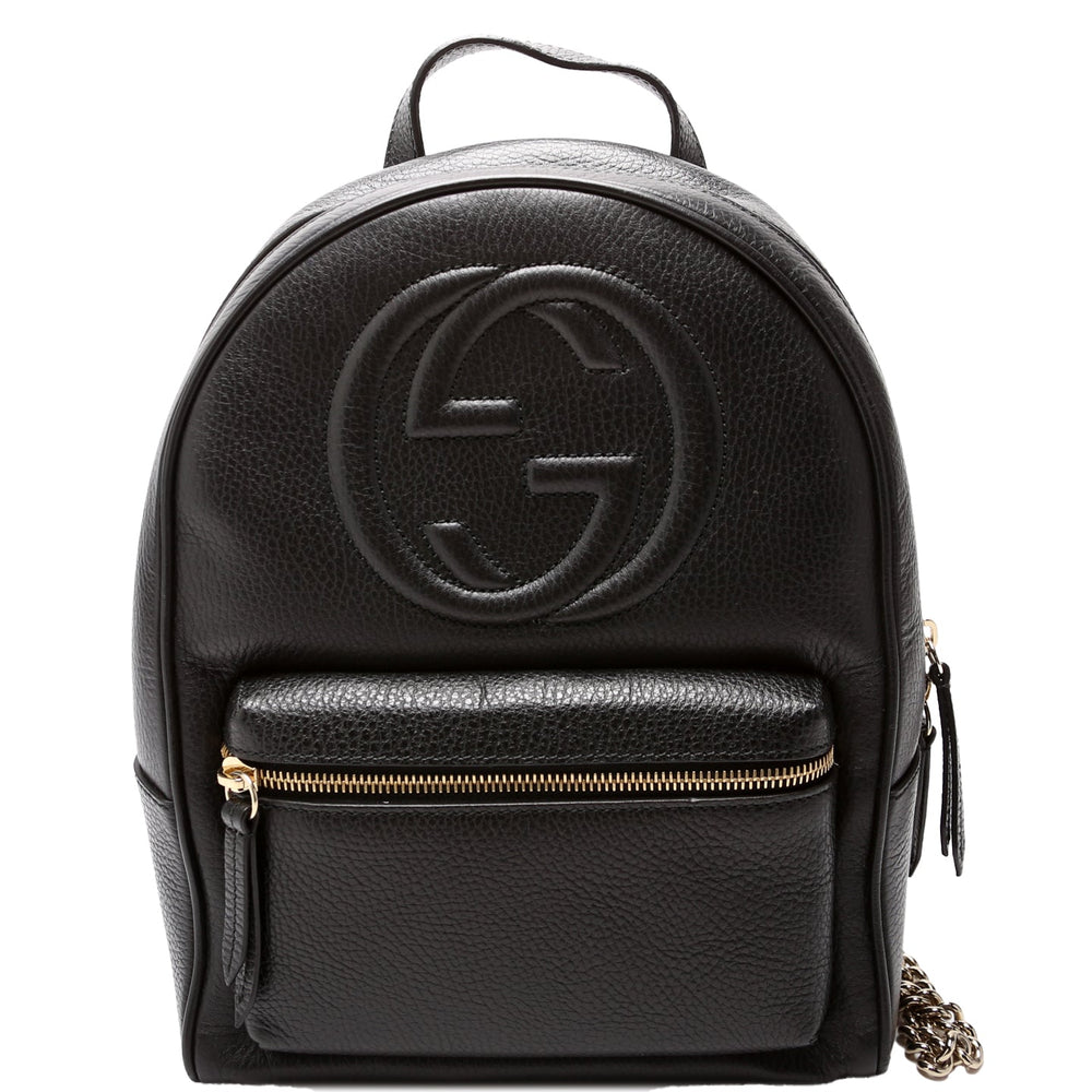 Soho Leather Backpack Black