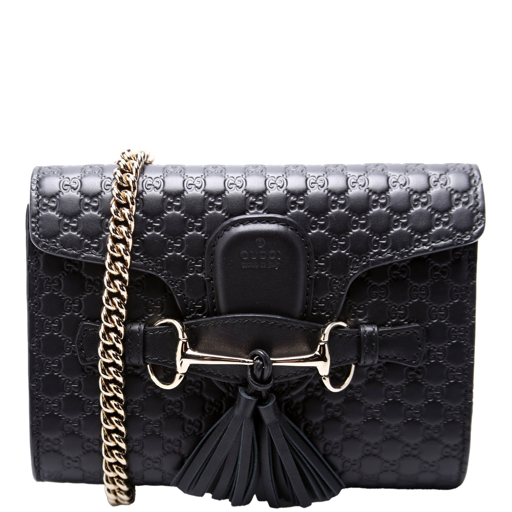 Micro Guccissima Mini Emily Shoulder Black