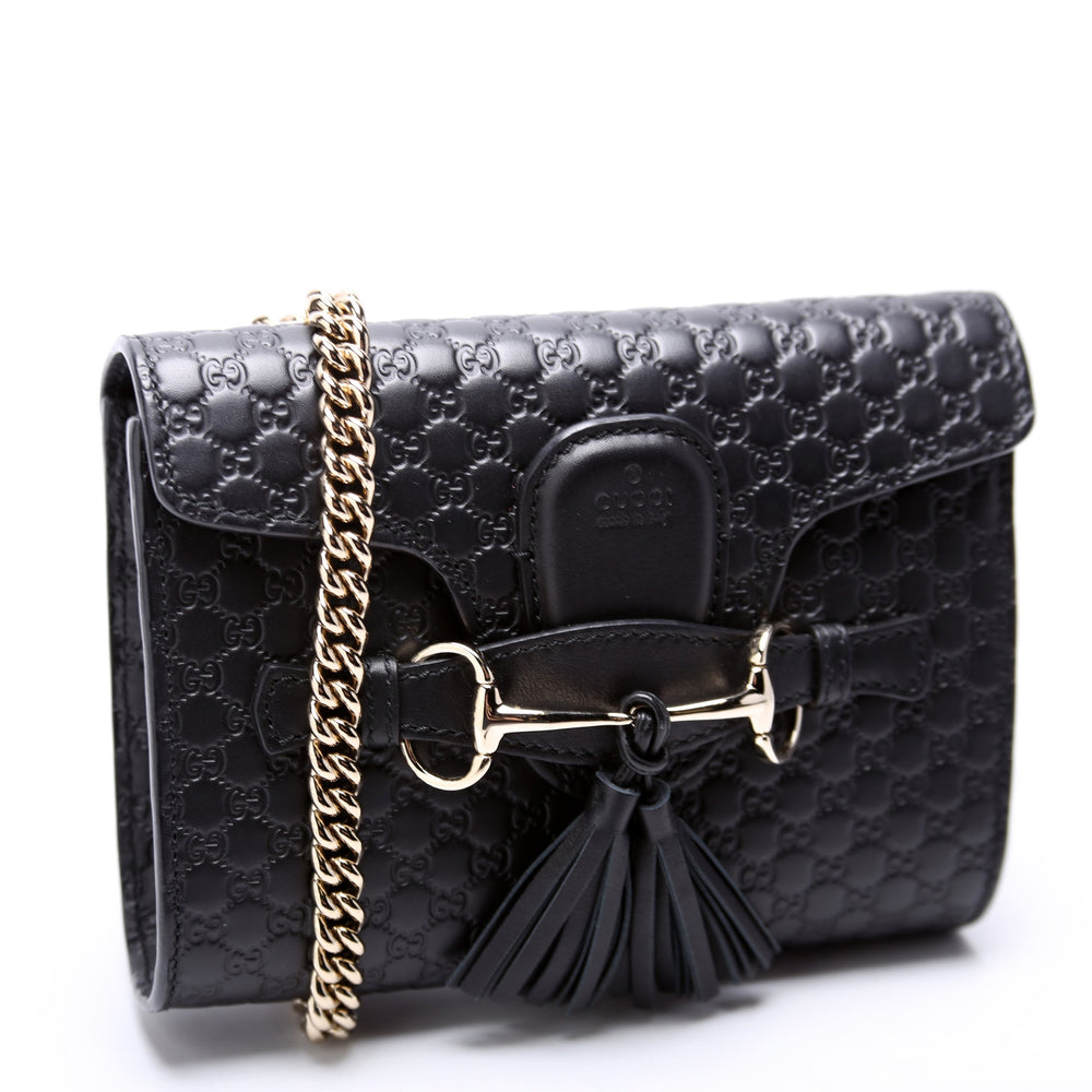 Micro Guccissima Mini Emily Shoulder Black